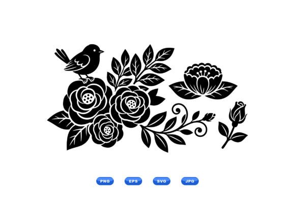 Bird Floral SVG Clipart Review