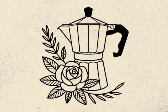 Coffee SVG, Coffee Lover SVG, Floral Svg