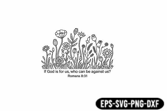 If God is for Us Floral SVG