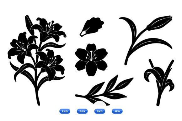 Lily Floral SVG Clipart Pack