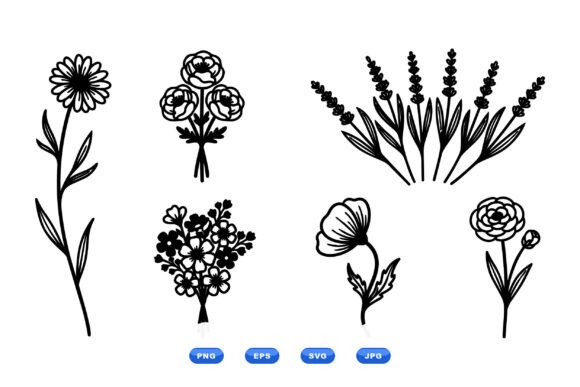 Minimal Floral SVG Illustrations