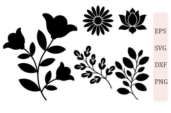 Mixed Floral SVG PNG Set