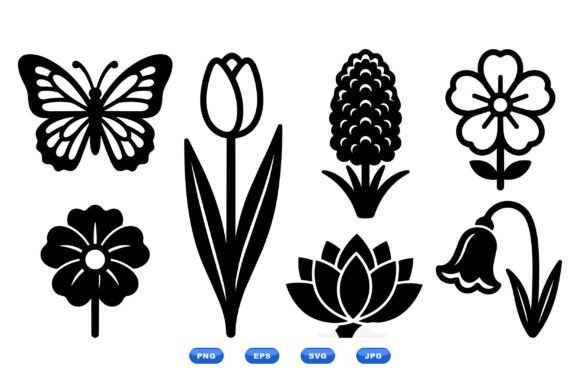 Spring Floral SVG Icon Collection