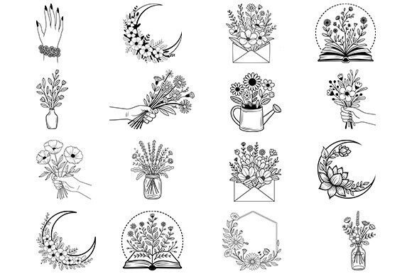 Wildflower Svg,Floral Svg Bundle